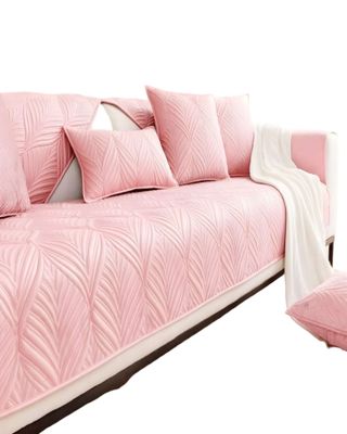 Imagen 2 del producto PACK DE 5 FUNDAS PARA SOFA CON DISEÑO DE LINEAS ROSA