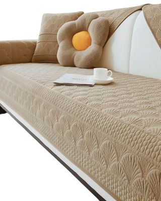 Imagen 1 del producto PACK DE 5 FUNDAS PARA SOFA CON DISEÑO DE OSTRA BEIGE