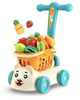 CARRO ANDADOR CORREPASILLOS DE COMPRAS FRUTAS Y VERDURAS VERDE