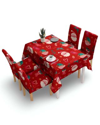 Imagen 1 del producto SET Mantel más 6 fundas de sillas antimanchas navideño 140x220 cm 09