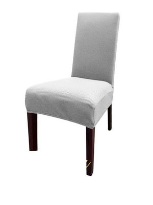 Imagen 2 del producto PACK DE 6 FUNDAS CUBRE SILLAS DE COMEDOR  GRIS PLATA