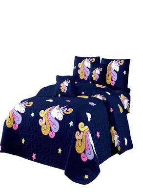 COBERTOR DE VERANO PLAZA Y MEDIA QUILT REVERSIBLE