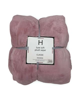 Imagen 2 del producto Frazada Térmica de Plush con Reverso en Chiporro rosado