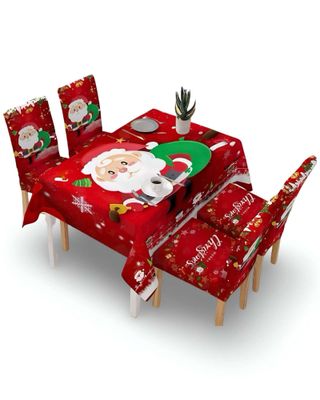 Imagen 2 del producto SET Mantel más 6 fundas de sillas antimanchas navideño 140x220 cm 03
