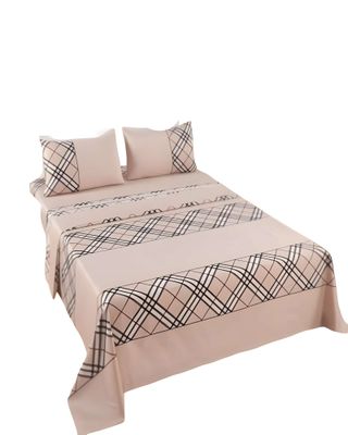 Imagen 2 del producto SET DE SABANAS DISEÑO ESTAMPADO 2 PLAZAS CAFÉ