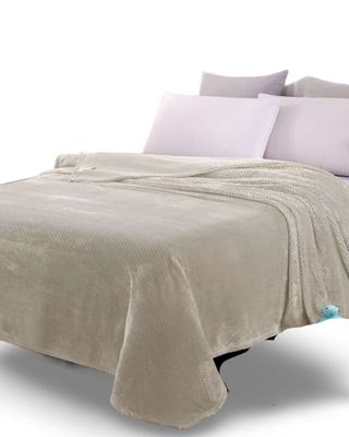 Imagen 1 del producto MANTAS PLUHS BEIGE PLAZA Y MEDIA