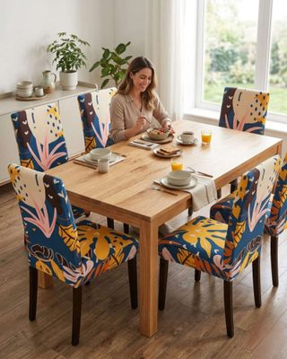 Imagen 1 del producto JUEGOS DE 6 FUNDAS PARA SILLAS CON DISEÑO ELASTICO M5