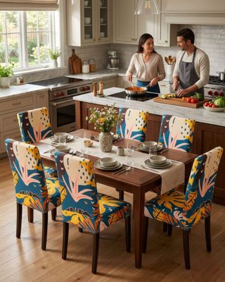 Imagen 2 del producto JUEGOS DE 6 FUNDAS PARA SILLAS CON DISEÑO ELASTICO M5