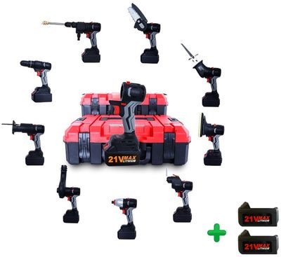 Combo Taladro + Herramientas Eléctricas 10 En 1 + Maletín