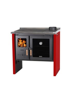 COCINA LEÑA 2P BOSCA HESTIA 90 ROJO