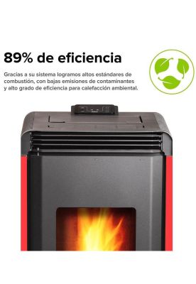 Imagen 2 del producto CALEFACTOR BOSCA A PELLET HERA ROJO