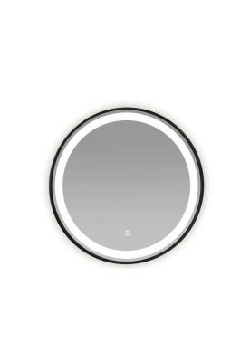 ESPEJO CIRCULAR TAUMM 60CM 3 LUCES LED BORDE NEGRO