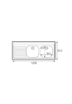 Imagen 2 del producto LAVAPL. TEKA 1SEC.IZQ Y 2DEP. 1.2MT SOBREP.MONOB
