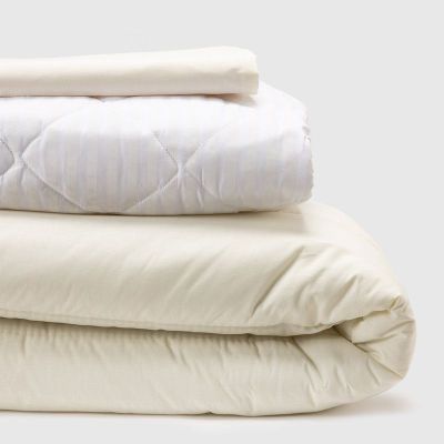 COMBO 35 PLUMON BICOLOR BEIGE BLANCO 1.5 PLAZAS