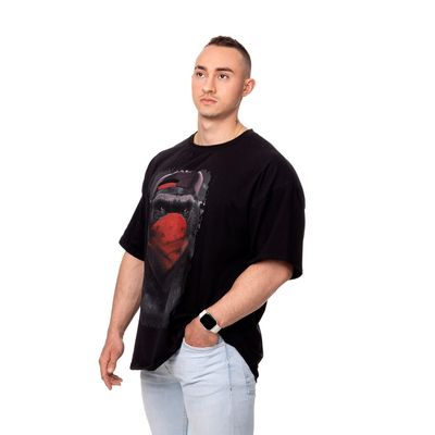 Imagen 2 del producto POLERA HOMBRE OVERSIZE ESTAMPADO MONKEY NEGRO SIGEL