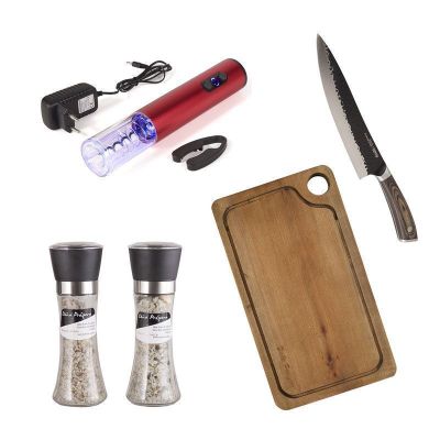 Set Parrillero 211 Wayu + Mix Sales Gourmet 5 Piezas