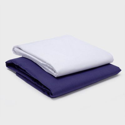 PACK 2 SABANAS ARTHOME AZUL + BLANCO 1,5 PLAZAS