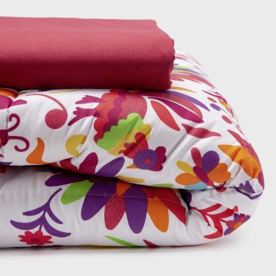 Imagen 1 del producto COMBO 8 PLUMON MEXICO REVERSIBLE ROJO 1.5 PLAZAS