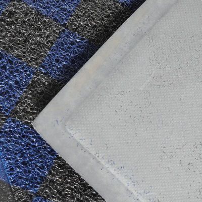 Imagen 2 del producto LIMPIAPIES WELCOME CUADROS AZUL GRIS 60x40 cm ARTHOME