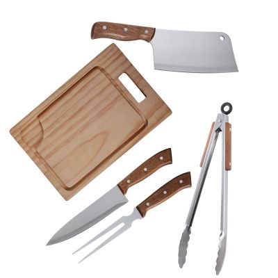 Imagen 1 del producto Set Parrilla 5 Piezas Acero Inoxidable Arthome PAR37