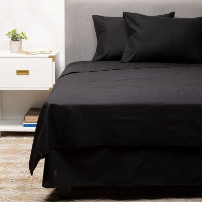 Cubrecolchon + Faldon + Sabana Negro 1.5 Plazas