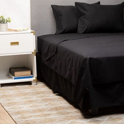 Imagen 2 del producto Cubrecolchon + Faldon + Sabana Negro 1.5 Plazas