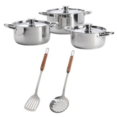 Set Bateria de Cocina 8 Piezas Acero Inoxidable COC15