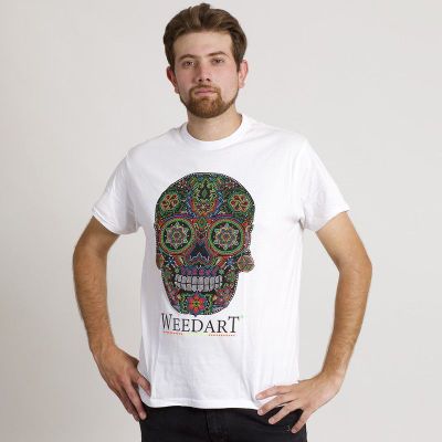 Imagen 1 del producto POLERA MANGA CORTA ESTAMPADA BLANCA MEXICO COLOR