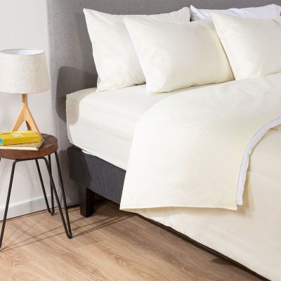 Imagen 2 del producto COMBO 68 PLUMON BICOLOR BEIGE BLANCO 2 PLAZAS