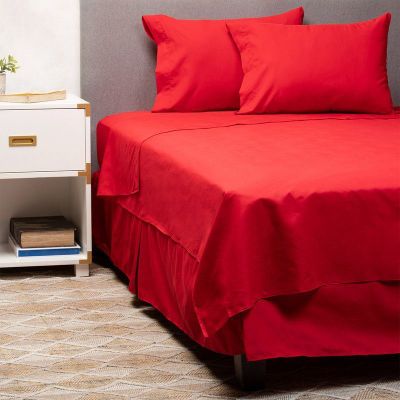 Imagen 2 del producto Cubrecolchon + Faldon + Sabana Roja King