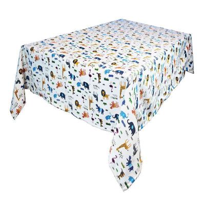 Imagen 2 del producto Mantel Cuadrado animalitos fondo blanco 150 cm x 150 cm