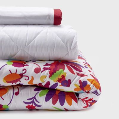 COMBO 12 PLUMON MEXICO REVERSIBLE ROJO 1.5 PLAZAS