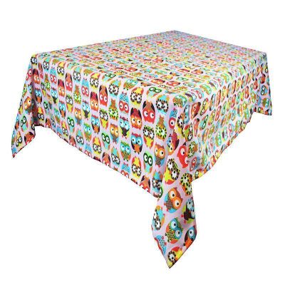 Imagen 2 del producto Mantel Rectangular buho fondo rosado 200 cm x 150 cm