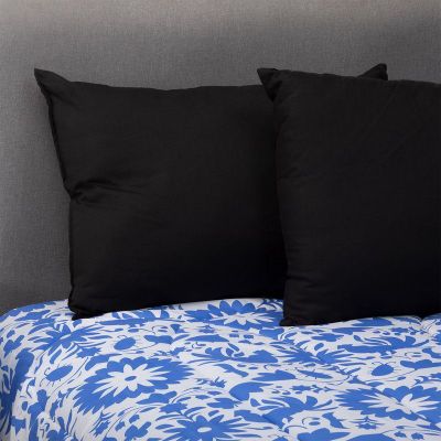 Plumon Mexico Azul 2 Pl + Pack Almohadas Negra Arthome
