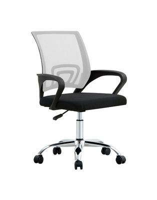 SILLA DE OFICINA EJECUTIVA NUEVA YORK ERGONOMICA RESPALDO MALLA BLANCA BM-520MW
