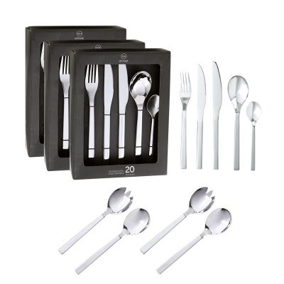 Set Cuchilleria 64 Piezas Acero Inoxidable Arthome CUC08