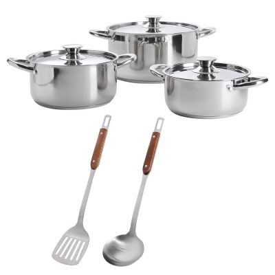 Set Bateria de Cocina 8 Piezas Acero Inoxidable COC14