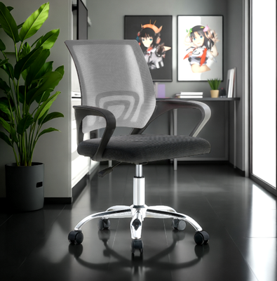 Imagen 2 del producto SILLA DE OFICINA EJECUTIVA NUEVA YORK ERGONOMICA RESPALDO MALLA GRIS BM-520MG