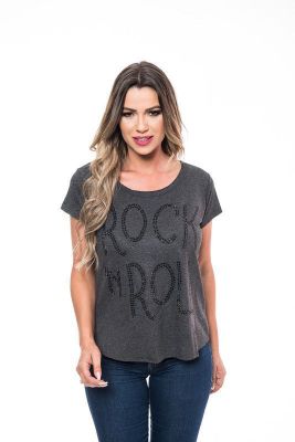 POLERA MC PEDRERIA ROCK LETTERS GRAY  RC-17