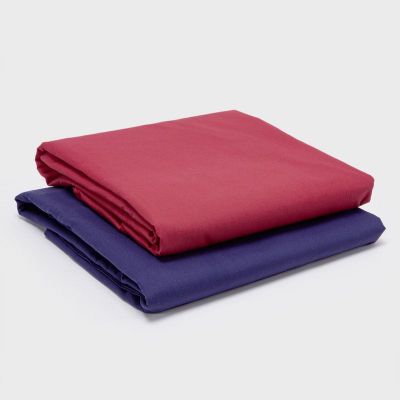 PACK 2 SABANAS ARTHOME ROJO + AZUL 2 PLAZAS