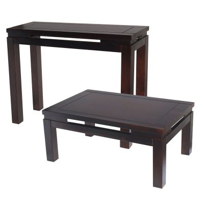 Imagen 1 del producto JUEGO DE MESAS CENTRO Y ARRIMO MARTINA COLOR MADERA CHOCOLATE