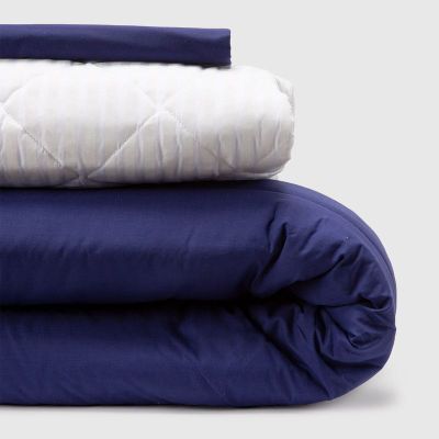 COMBO 13 PLUMON BICOLOR AZUL CELESTE 1.5 PLAZAS