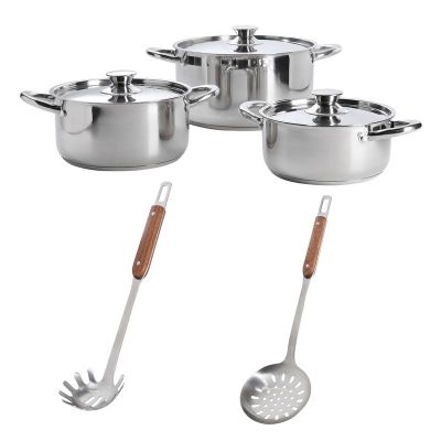 Set Bateria de Cocina 8 Piezas Acero Inoxidable COC16