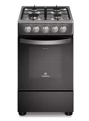 Cocina a Gas 4 Platos Mademsa LimpiaFácil FM4IP Negra