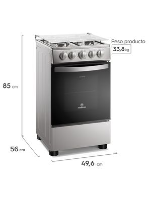 Imagen 2 del producto Cocina a Gas 4 Platos LimpiaFácil y Parrillas Alambrón FM4LS