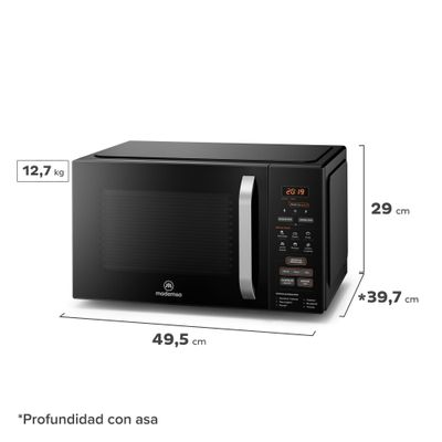 Imagen 2 del producto Microondas Mademsa 28 Litros Digital  MM28FB Negro