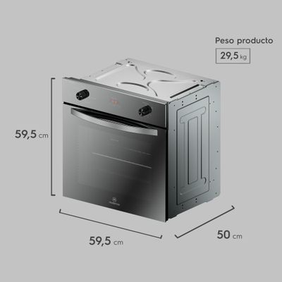 Imagen 2 del producto Horno Empotrable Eléctrico 59L Convector y Temporizador OM6CX