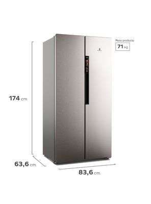 Imagen 2 del producto Refrigerador 430L No Frost Side By Side MAS430 Inox
