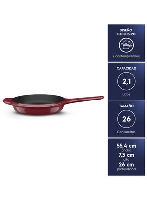 Imagen 2 del producto Sartén de Hierro Fundido Esmaltado Electrolux Expert 26 cm 