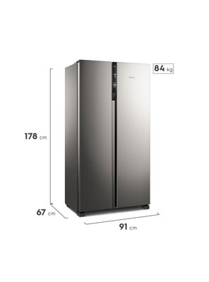 Imagen 2 del producto Refrigerador Fensa 529L No Frost Side By Side SFX530 Inox